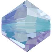 Бусины 5328 4 mm Light Sapphire Shimmer 2X